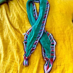 Vintage Katja Striped Silk Scarf